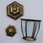 Antique Black and Gold Wall Light - Image 5