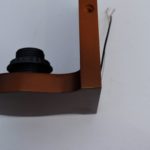 Wooden Canopy Wall Light With Cylindrical White Lamp Head - Image 3