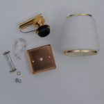 Simple Minimal Gold Plated Base Glass Combination Wall Light - Image 2