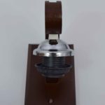 Coffee Color Wooden Canopy Wall Lamp With White Lamp Head - Image 3