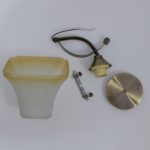 Wall Light with Antique Bronze Canopy and Glass - Image 3