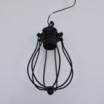 Vintage Rustic Black Metal Cage Wall Light - Image 6