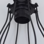 Vintage Rustic Black Metal Cage Wall Light - Image 5