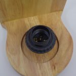Wooden Canopy Wall Light with White Glass - Image 5
