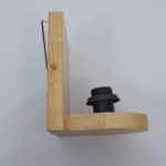 Wooden Canopy Wall Light with White Glass - Image 4