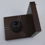 Wooden Canopy Wall Lamp With White Cube Box Lamp Head - Image 6