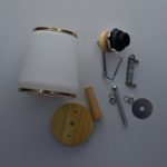 Simple Minimal Wood Glass Combination Wall Light - Image 3