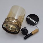 Cylindrical Coconut Tree Crafted Glass Wall Lamp - Image 3