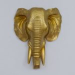 Artistic Golden Color Elephant Head Wall Lamp - Image 5