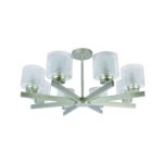 Antique silver color hanging chandelier with eight bulbhead