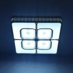 Square Shaped Floral Pattern Ceiling Mount Light - Image 3