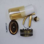 Bronze Plated Amber Glass Wall Light - Image 3