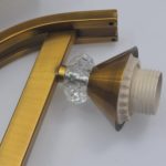 Bronze Plated Amber Glass Wall Light - Image 2