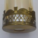 Bronze Plated Amber Glass Wall Light - Image 6