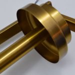 Antique Bronze Color Amber Glass Wall Lamp - Image 4