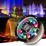 IP68 Waterproof Multi-Color(RGB) Pond Light, Fountain Light 12Watts