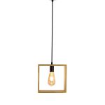 Wooden Pendant Light In Square Shape