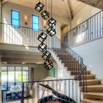 8 Balls Multi Lights Staircase Iron Creativity Long Chandelier