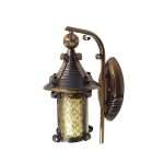 Yellow Crackle Glass Wall Light