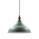 Modern Green Pendant Light with Antique Holder