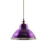 Classic Purple Pendant Light wih Antique Holder