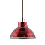 Classic Red Pendant Light wih Antique Holder