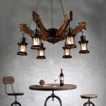 Wooden Design Hanging Chandelier Light
