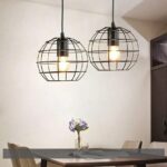 Vintage Metal Cage Pendant Light