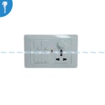 4 Gang Switch with Socket and Dimmer