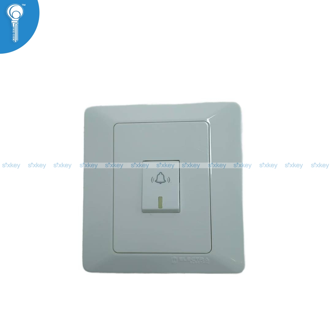 electra-white-bellswitch 1 Gang Bell Switch Electra - Image 1