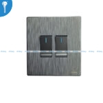 2 Gang Switch Abbal Grey
