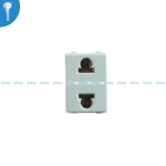 2 Pin Socket Knob Abbal White
