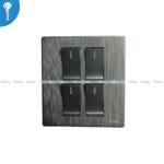 4 Gang Switch Abbal Grey