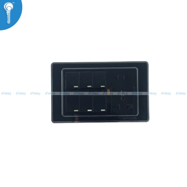 6 Gang Switch with Socket Electra Amore