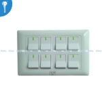 8 Gang Switch Abbal White