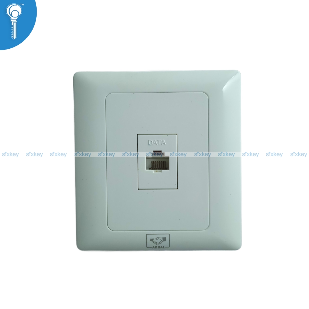 rj45-abbal-white RJ-45 Socket Abbal White - Image 1