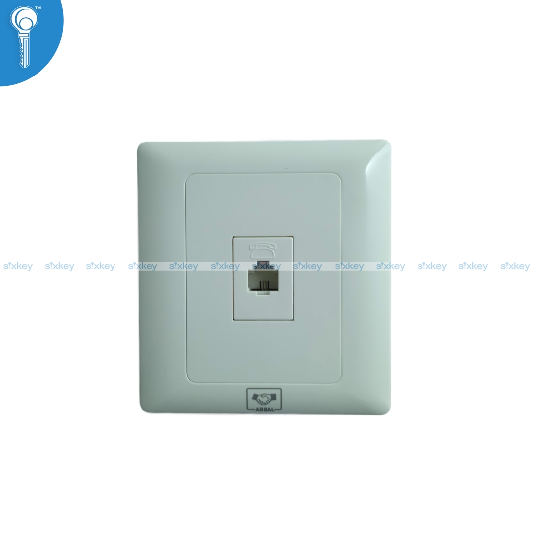 tele-socket-abbal-white Telephone Socket Abbal White - Image 1