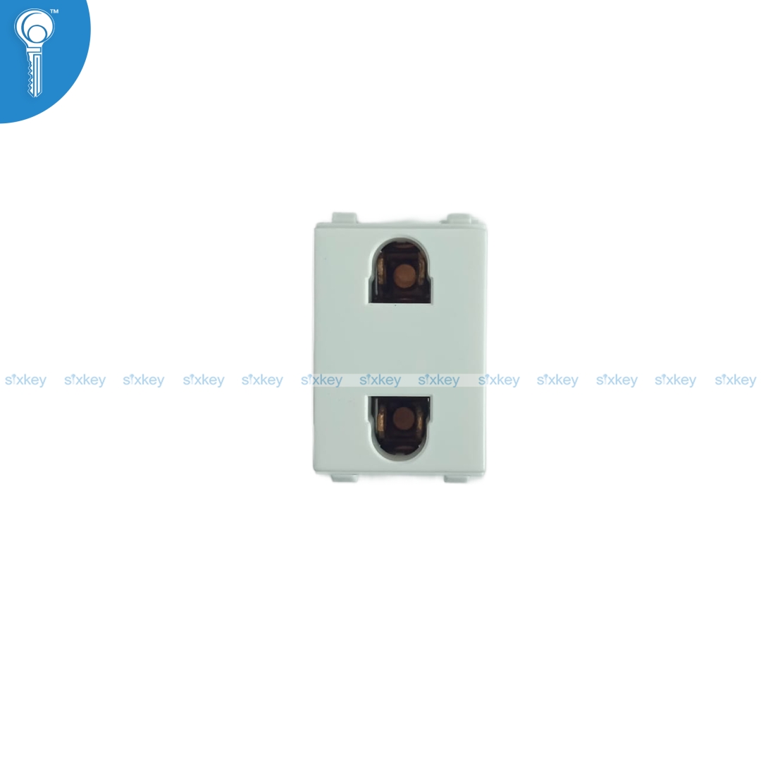 2pinsocket rathi white 2 Pin Socket Knob Rathi 3 Pustey - Image 1