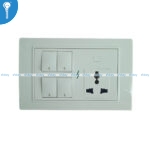 4 Gang Switch with Socket Rathi 3 Pustey