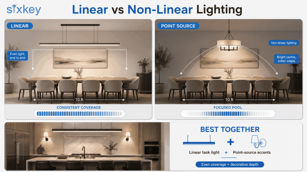 Linear vs non-linear lighting