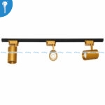 Track Spot Light 30W Golden 3-Head Track Set