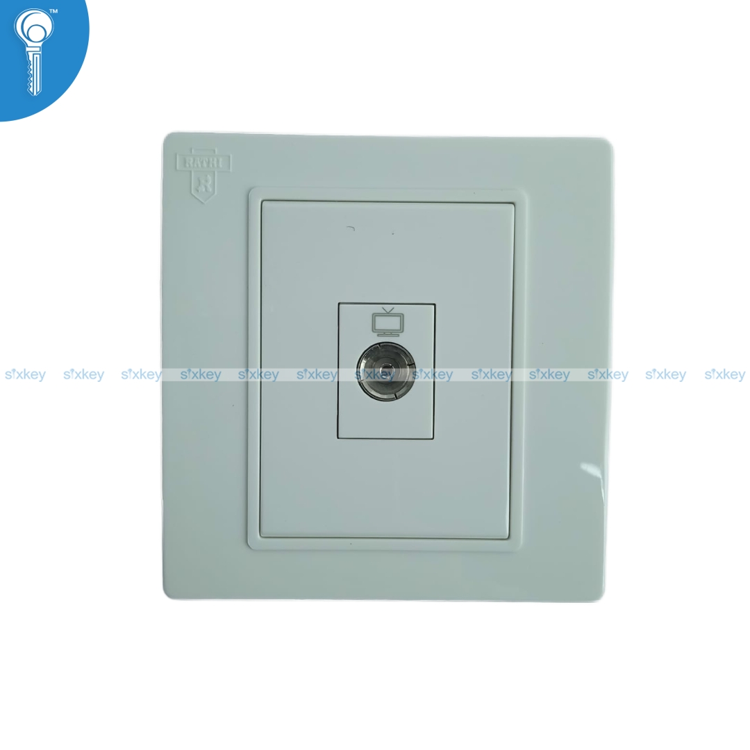 tvrathiwhite TV Socket Rathi 3 Pustey - Image 1