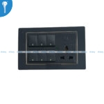 6 Gang Switch with Socket Rathi 3 Pustey Dark Grey