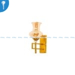 Antique Gold Wall Light with Amber Tulip Glass Shade 6625-1B