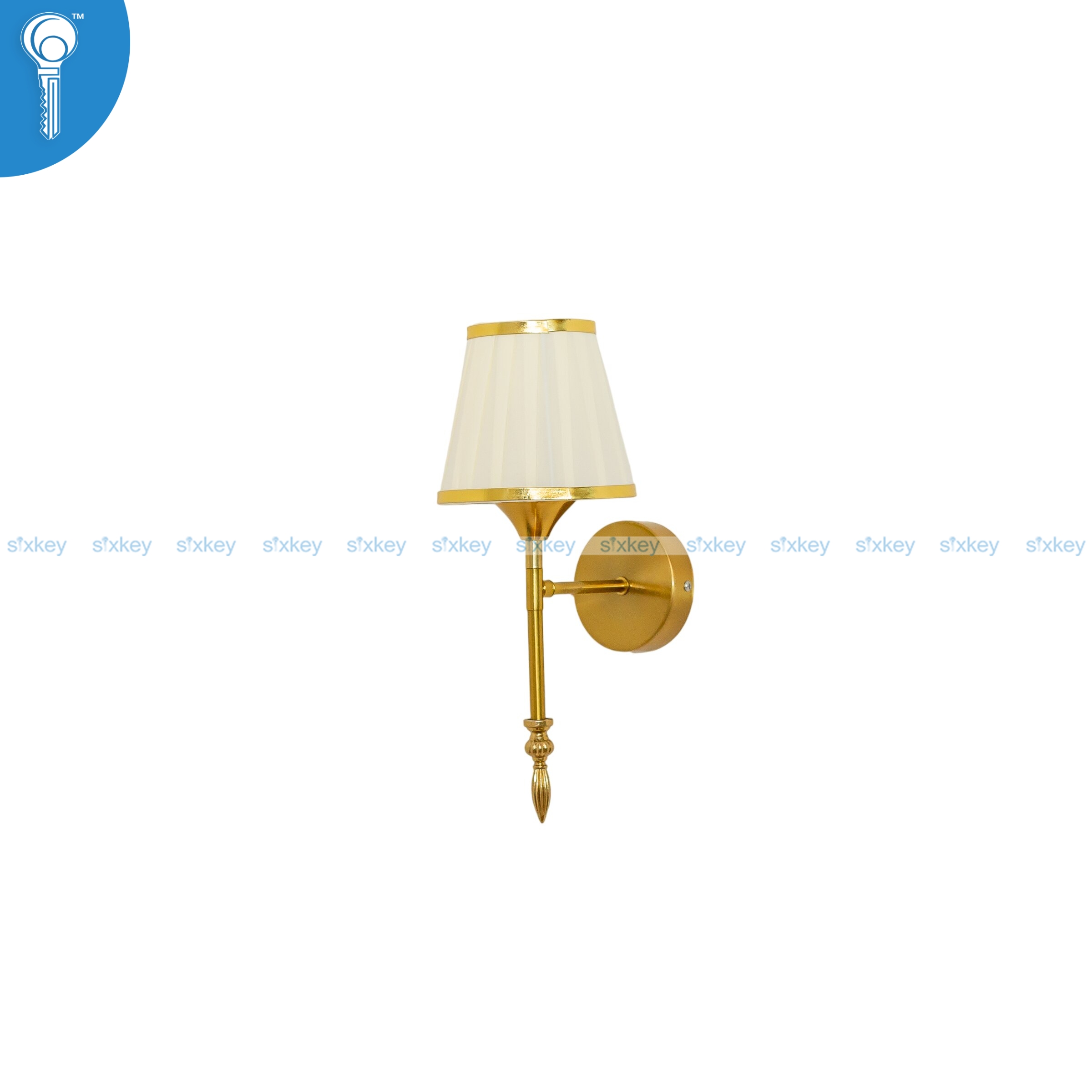 antique-gold-wall-light-with-cream-pleated-fabric-shade-9048-1 Antique Gold Wall Light with Cream Pleated Fabric Shade 9048